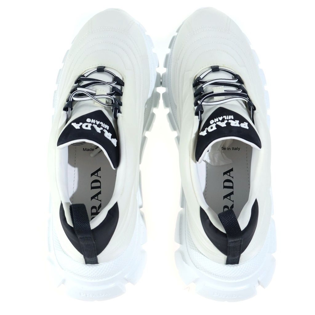 Prada Re-Nylon Rush Gabardine Low-Top Sneakers White — view 4