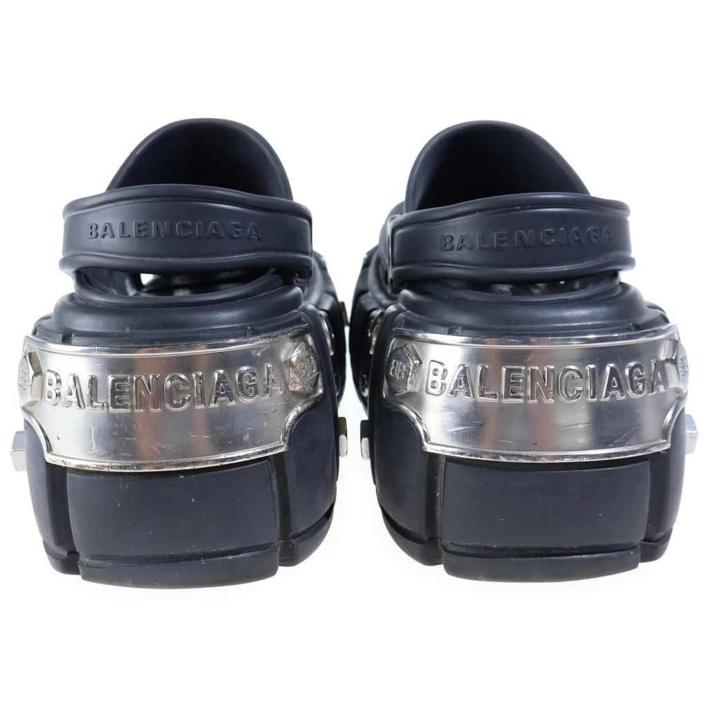 Balenciaga SS Crocs Hard Platform Studs Sandals Black — view 3
