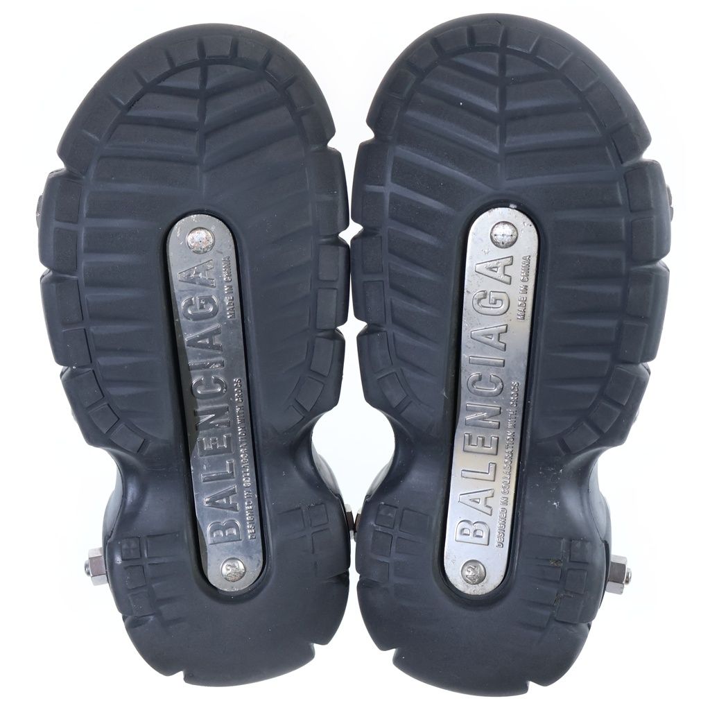 Balenciaga SS Crocs Hard Platform Studs Sandals Black — view 5