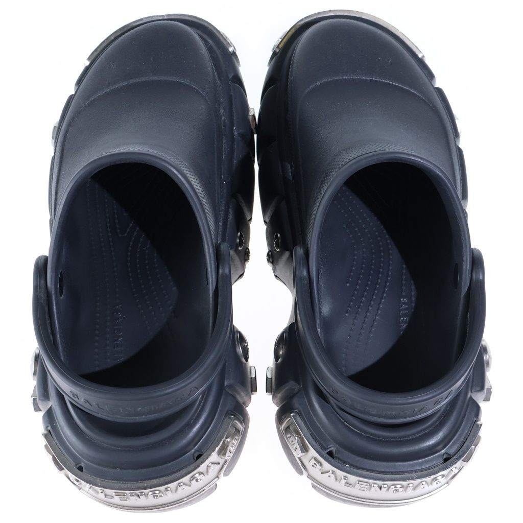 Balenciaga SS Crocs Hard Platform Studs Sandals Black — view 4