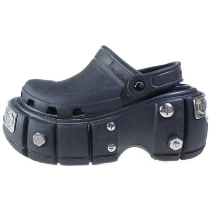 Balenciaga SS Crocs Hard Platform Studs Sandals Black — view 2