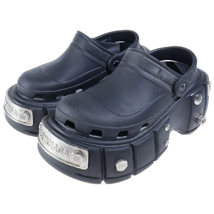 Balenciaga SS Crocs Hard Platform Studs Sandals Black