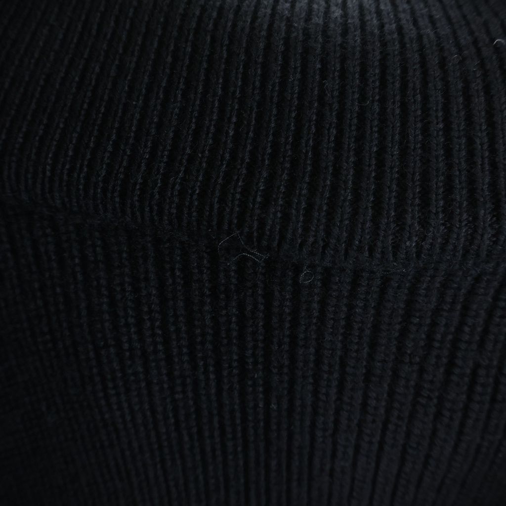 Moncler Maglione Knit Contrast Hooded Down Jacket Black — view 7