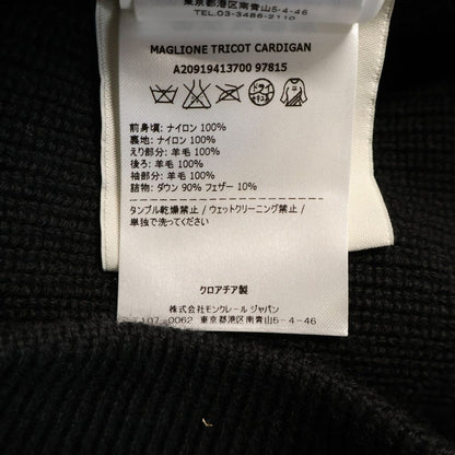 Moncler Maglione Knit Contrast Hooded Down Jacket Black — view 8