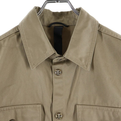 Chrome Hearts Work Dog Cross Ball Shirt with Patch Jacket Beige Pink — view 3