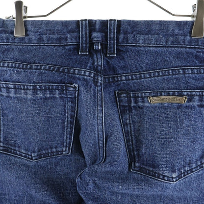 Chrome Hearts 5 Pkt Flare Denim Pants Cross Ball Button Fly Indigo — view 4