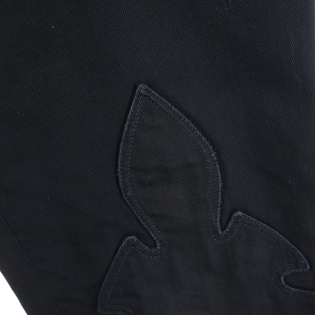 Chrome Hearts Vintage Flerknee Patch Denim Pants Black — view 3