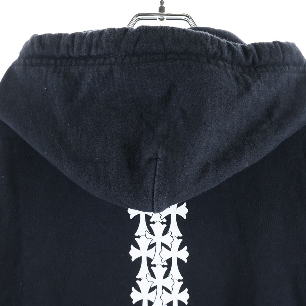 Chrome Hearts Cross Tire Track Pullover Hoodie Back Cemetery Black — view 4