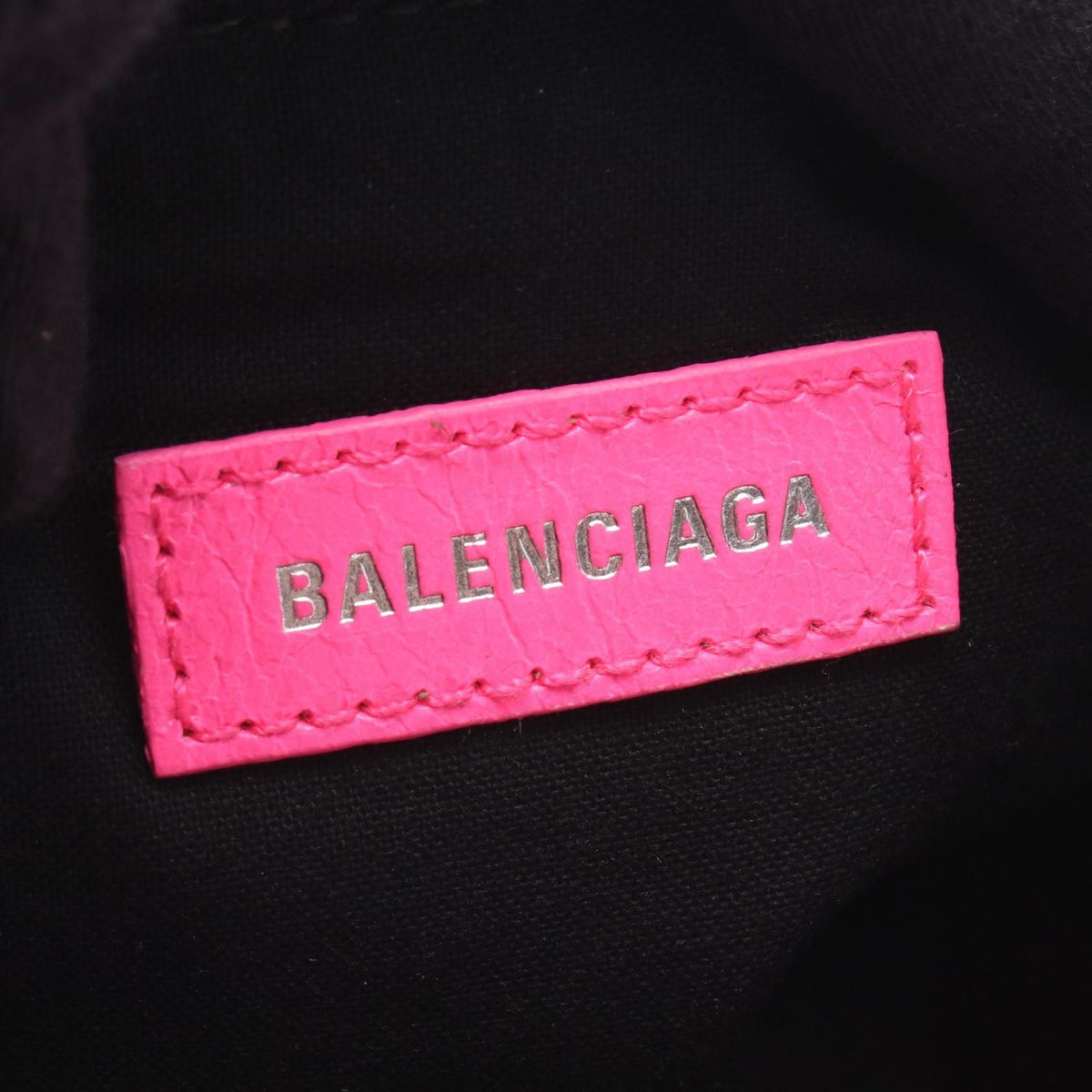 Balenciaga Shoulder Bag Buckle Cagole Ribbon Pink Leather XS — view 4