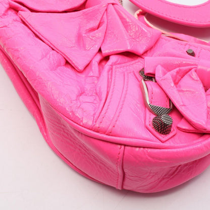 Balenciaga Shoulder Bag Buckle Cagole Ribbon Pink Leather XS — view 6