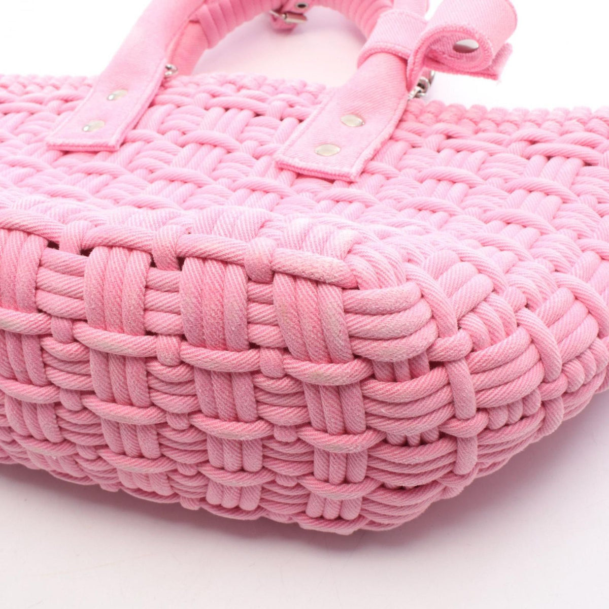 Balenciaga Tote Bag Bistro XS Basket 2-Way Pink Canvas — view 5