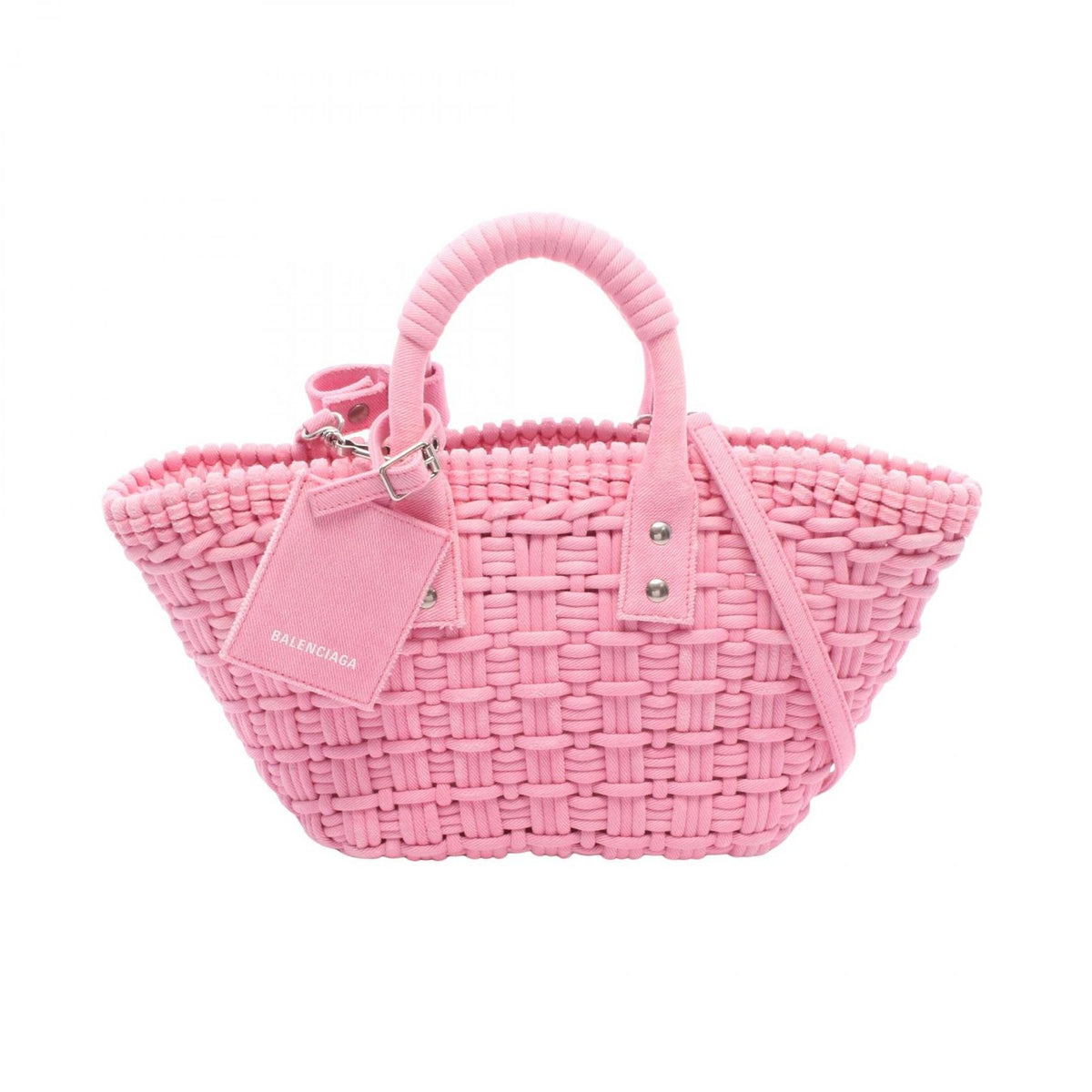 Balenciaga Tote Bag Bistro XS Basket 2-Way Pink Canvas