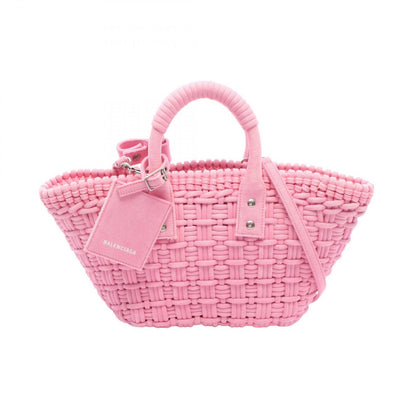 Balenciaga Tote Bag Bistro XS Basket 2-Way Pink Canvas