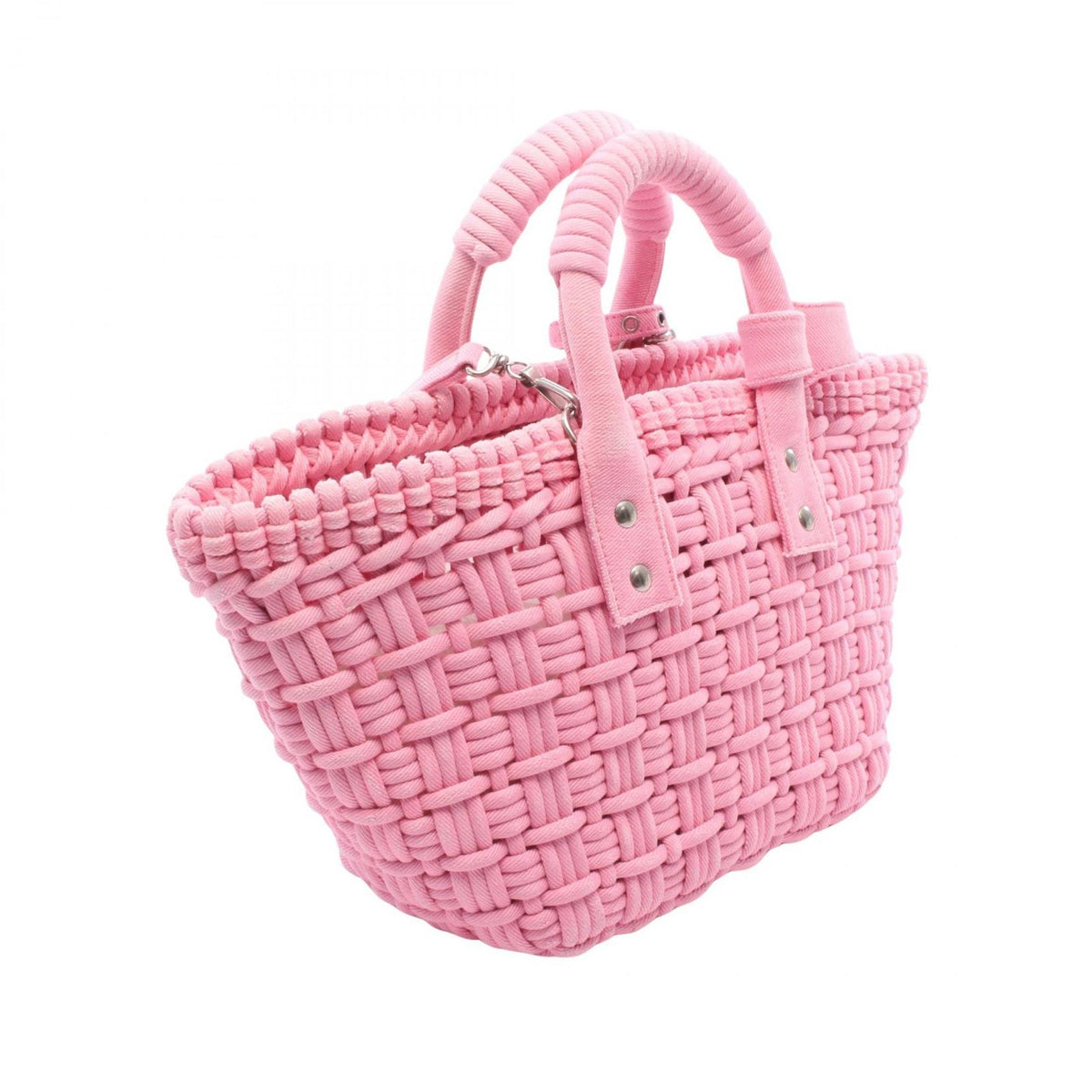 Balenciaga Tote Bag Bistro XS Basket 2-Way Pink Canvas — view 2