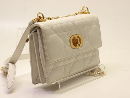 Dior Caro Cannage Leather Chain Shoulder Bag — view 4