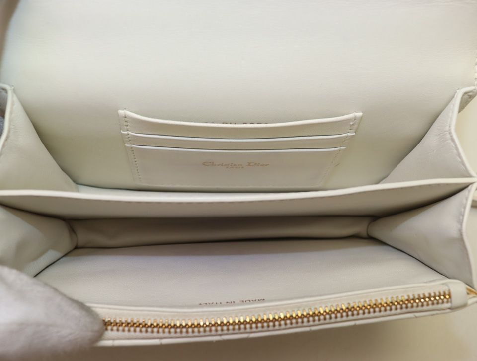 Dior Caro Cannage Leather Chain Shoulder Bag — view 7