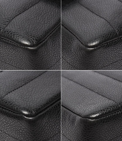 Chanel Chain Shoulder Bag Gold Double Single Flap Caviar Leather Mademoiselle — view 5