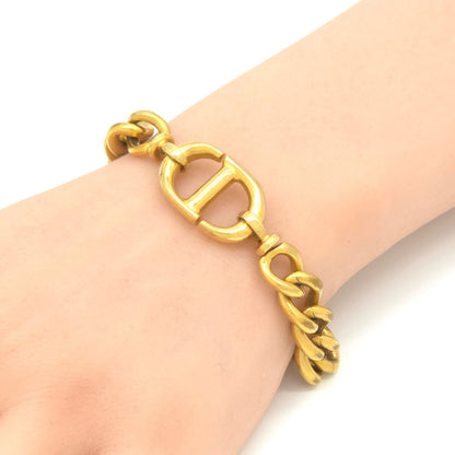 Dior CD Navy Bracelet Gold Tone Metal 22.5 — view 2