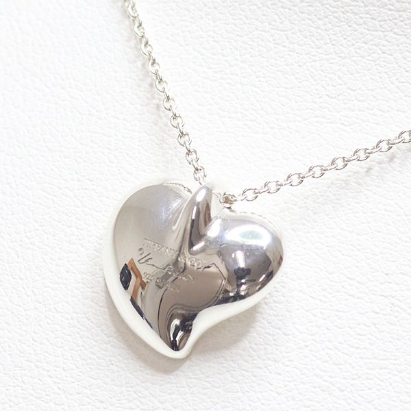 Tiffany & Co Elsa Peretti Curved Heart Pendant Sterling Silver 41.5 — view 2