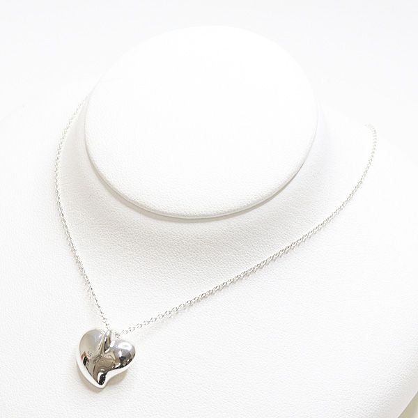 Tiffany & Co Elsa Peretti Curved Heart Pendant Sterling Silver 41.5