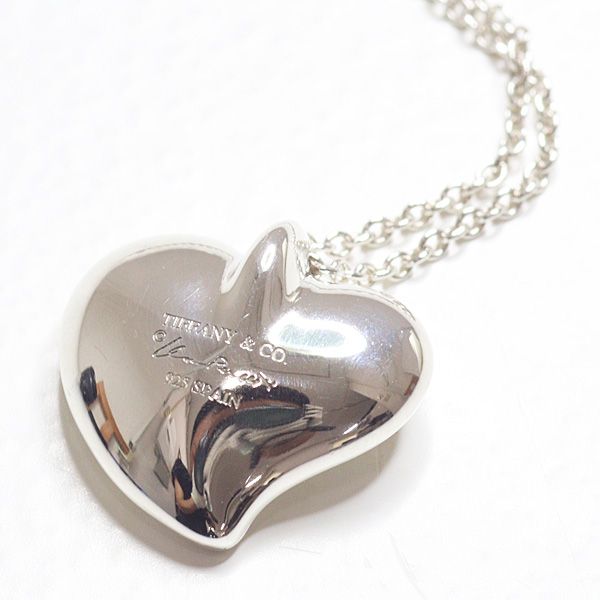Tiffany & Co Elsa Peretti Curved Heart Pendant Sterling Silver 41.5 — view 4