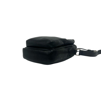 Saint Laurent Paris Sid Logo Leather Shoulder Bag Pochette Crossbody Black — view 8
