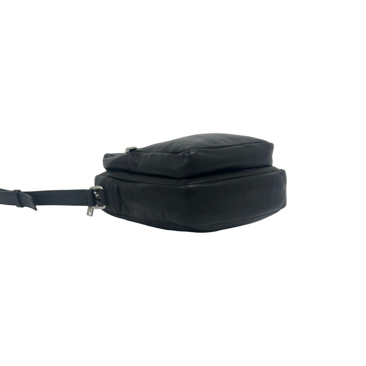 Saint Laurent Paris Sid Logo Leather Shoulder Bag Pochette Crossbody Black — view 7