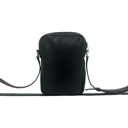 Saint Laurent Paris Sid Logo Leather Shoulder Bag Pochette Crossbody Black — view 3