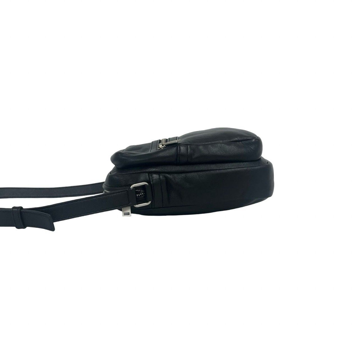 Saint Laurent Paris Sid Logo Leather Shoulder Bag Pochette Crossbody Black — view 5
