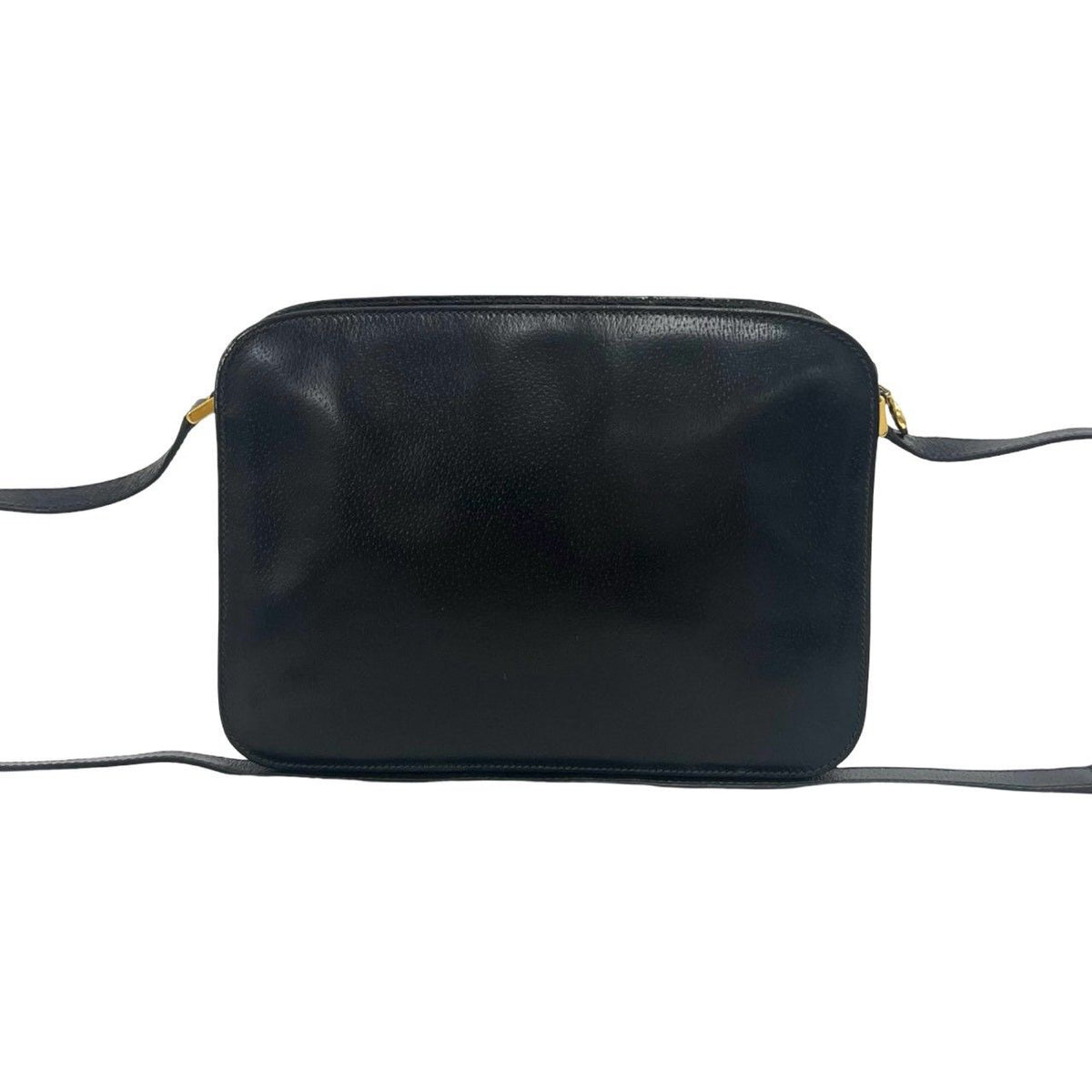Gucci Vintage Interlocking G GG Logo Leather Shoulder Bag Pochette Black — view 3