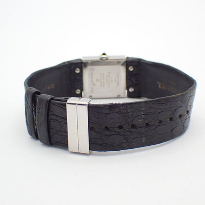 Chanel Quilted Quartz Watch Black Dial Leather Strap D Buckle — view 3