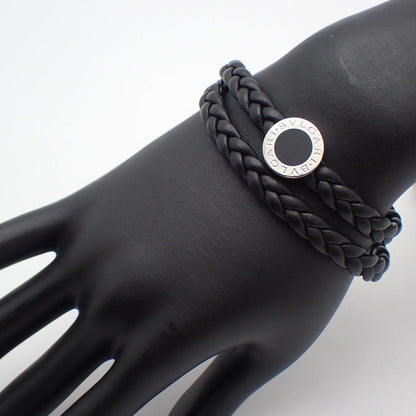 Bvlgari Man Leather Bracelet Black — view 6