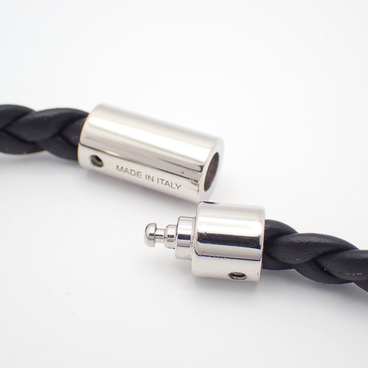 Bvlgari Man Leather Bracelet Black — view 4