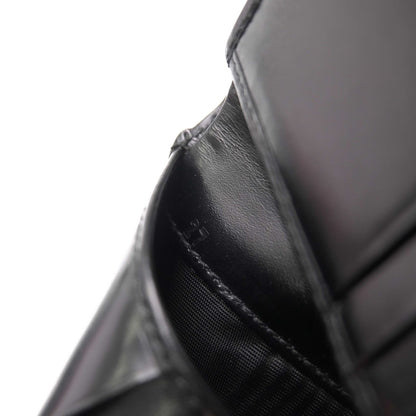 Prada Wallet Leather Black Portatrucco Vitello Box Billfold No Coin Purse Bifold — view 8