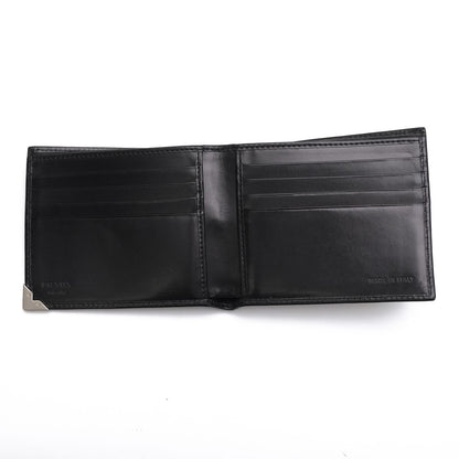 Prada Wallet Leather Black Portatrucco Vitello Box Billfold No Coin Purse Bifold — view 6