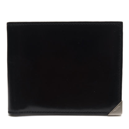 Prada Wallet Leather Black Portatrucco Vitello Box Billfold No Coin Purse Bifold