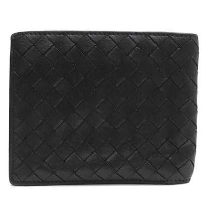 Bottega Veneta Wallet Leather Olive Khaki Bicolor Coin Purse Bifold Mesh — view 2