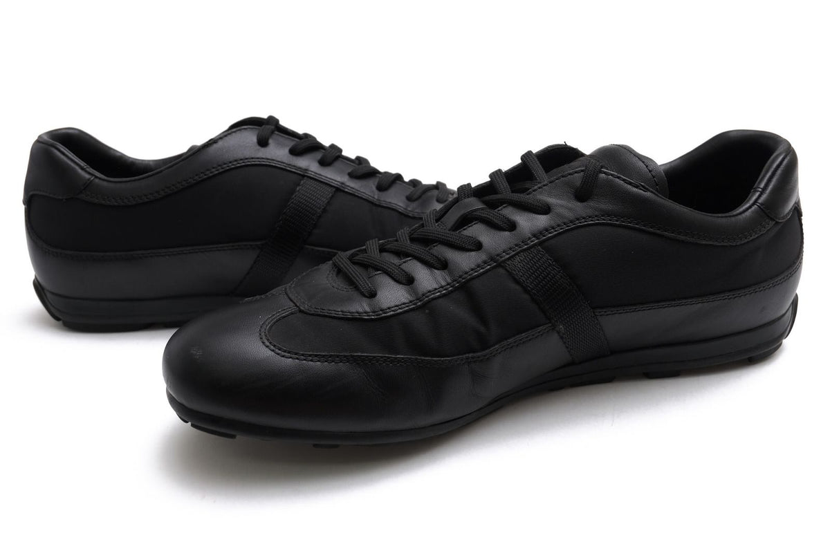 Prada Sneakers Low Cut Nylon Leather Black — view 3
