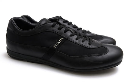 Prada Sneakers Low Cut Nylon Leather Black — view 2
