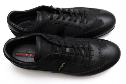 Prada Sneakers Low Cut Nylon Leather Black — view 5
