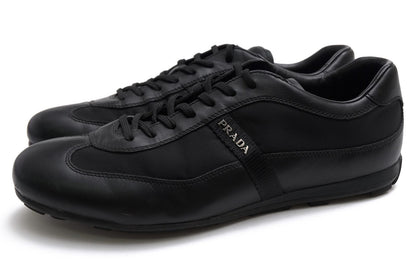 Prada Sneakers Low Cut Nylon Leather Black
