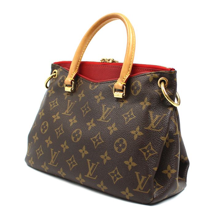 Louis Vuitton Pallas BB Shoulder Bag Monogram Brown Red — view 2