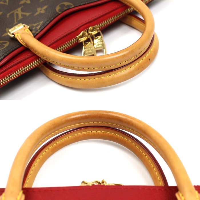 Louis Vuitton Pallas BB Shoulder Bag Monogram Brown Red — view 8