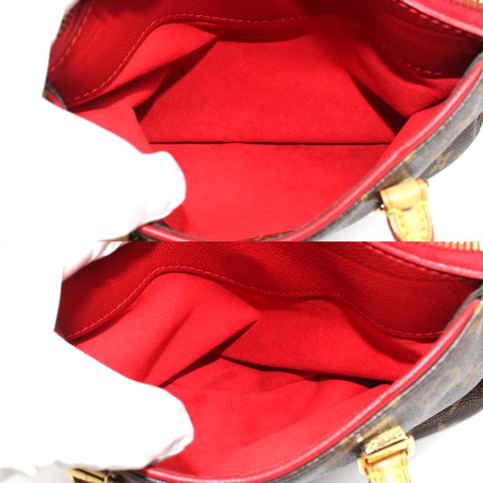 Louis Vuitton Pallas BB Shoulder Bag Monogram Brown Red — view 5