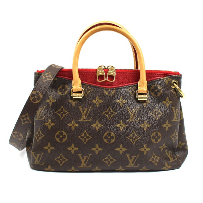 Louis Vuitton Pallas BB Shoulder Bag Monogram Brown Red