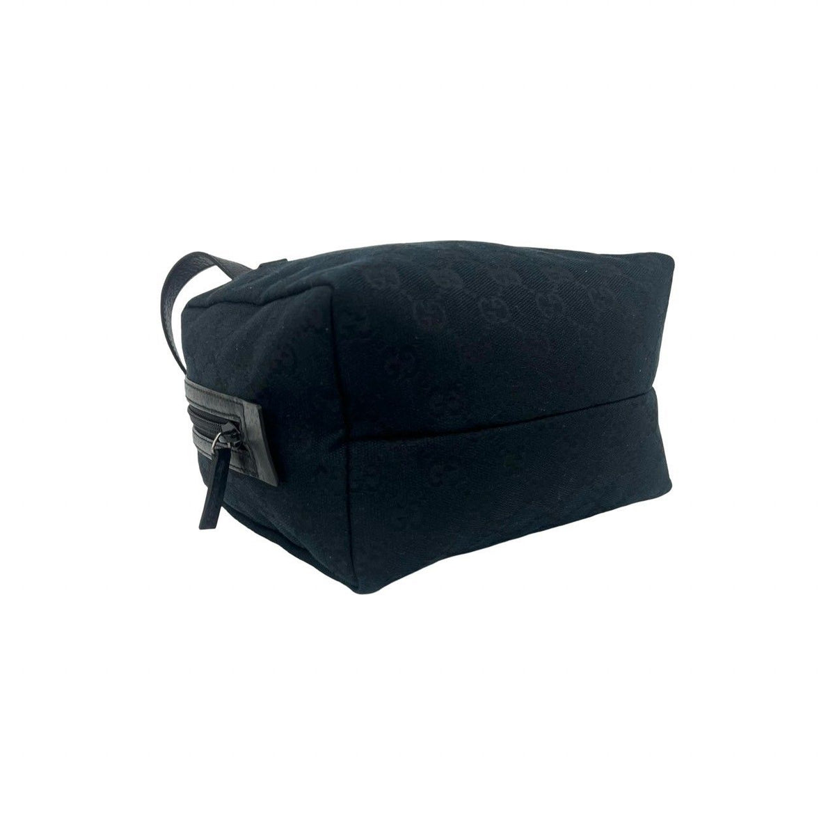 Gucci GG Pattern Canvas Leather Mini Boston Bag Tote Black — view 7
