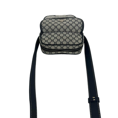 Celine Macadam Blason Triomphe Pattern Canvas Leather Shoulder Bag Pochette — view 4