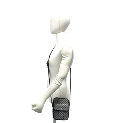 Celine Macadam Blason Triomphe Pattern Canvas Leather Shoulder Bag Pochette — view 2
