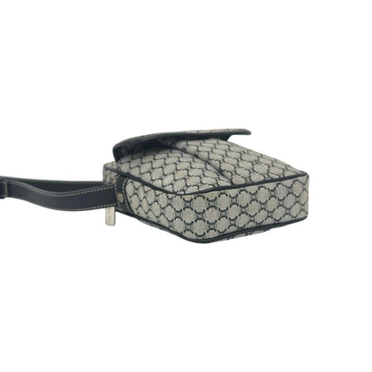 Celine Macadam Blason Triomphe Pattern Canvas Leather Shoulder Bag Pochette — view 7