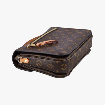 Louis Vuitton Pochette Metis MM Monogram Brown Canvas Handbag — view 7